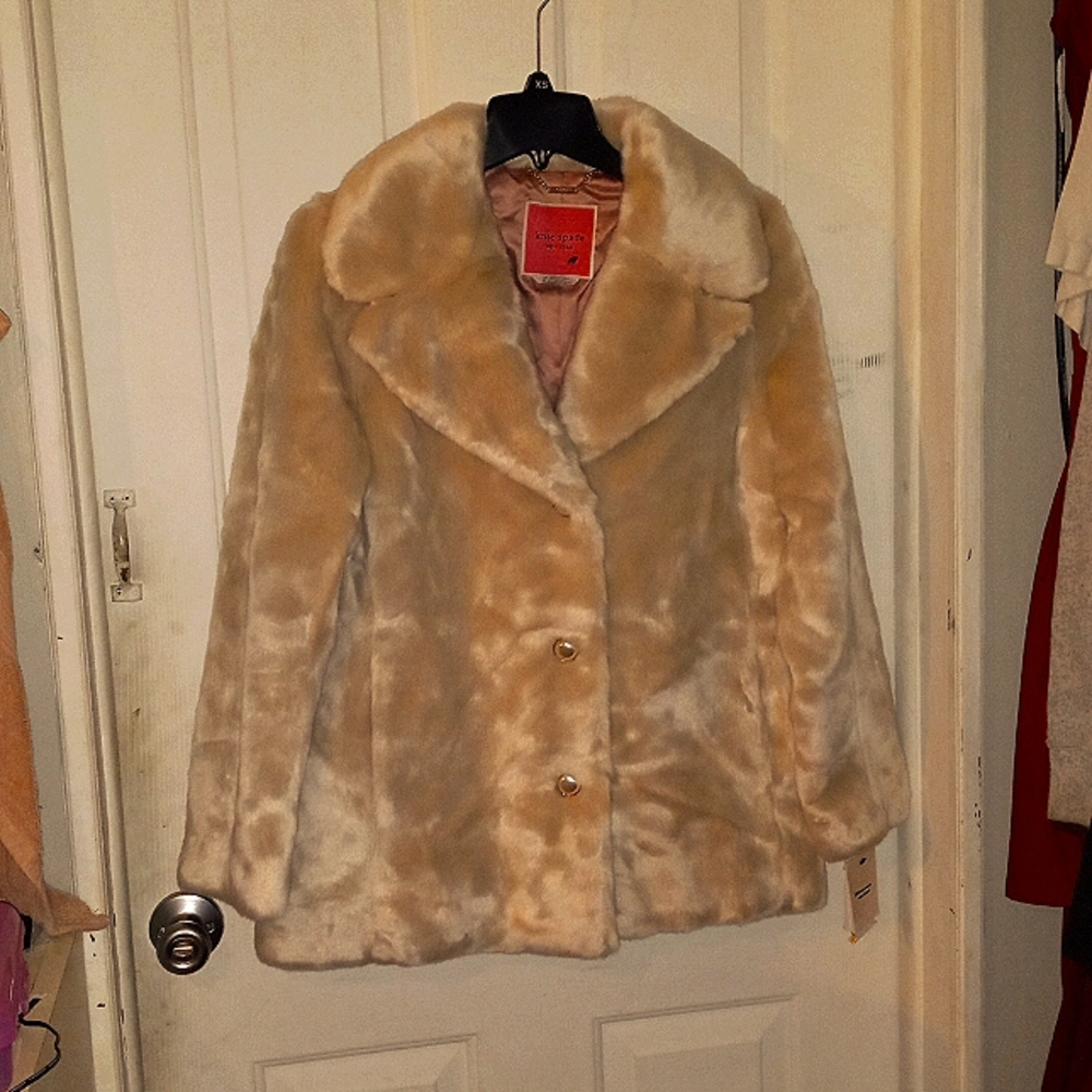 White fur coat